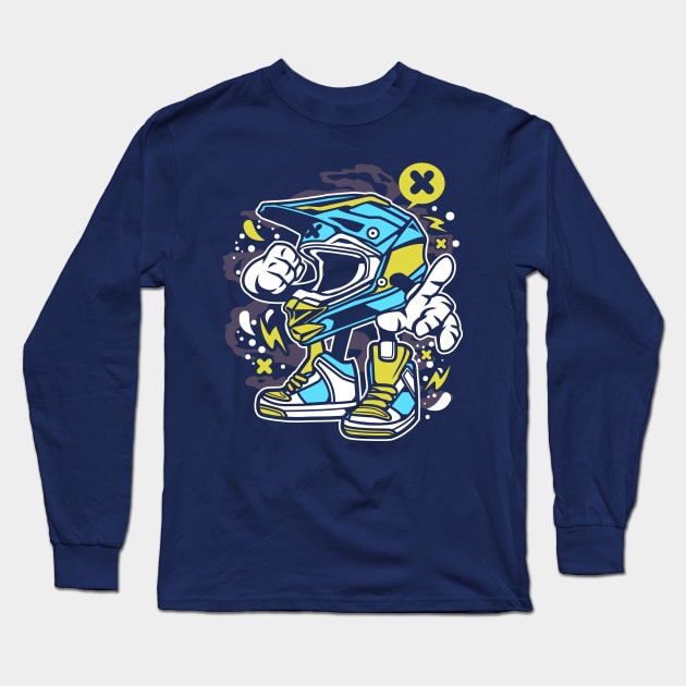 Off-road motorcycle racing Long Sleeve T-Shirt by Superfunky